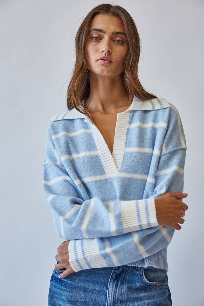 Coastal Prep Striped Sweater