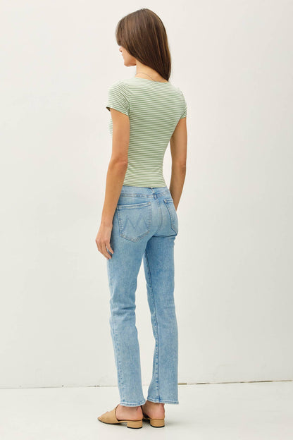 Ultra Soft Striped Square Neck