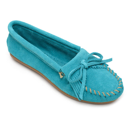 Women's Suede Kilty Moccasin Loafer Shoe