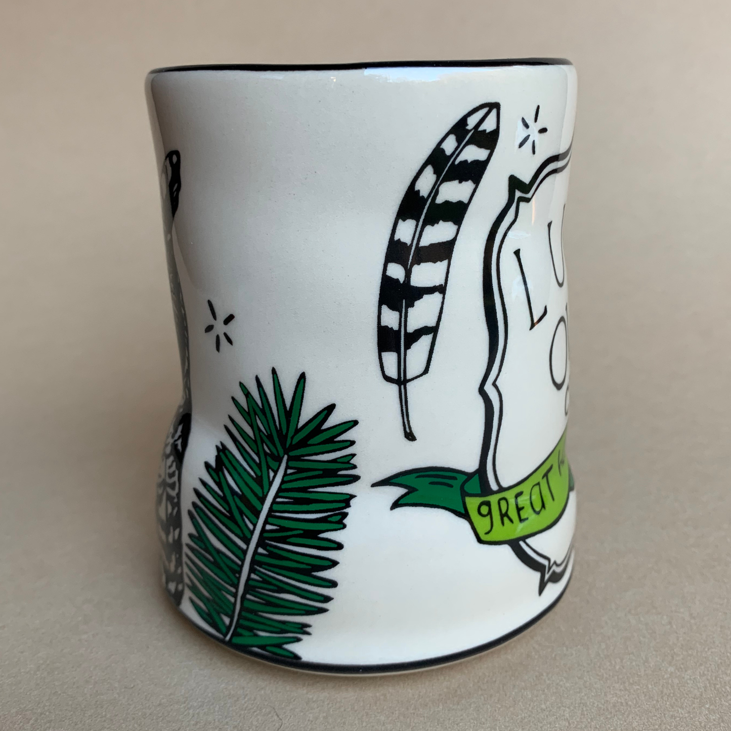 Lucky Great Horned Owl Mug - XL