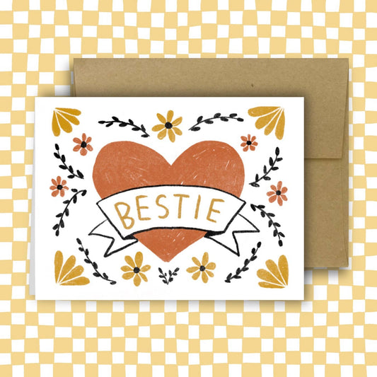 BESTIE ~ CLASSIC HEART Card