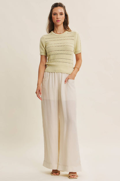 Vintage Breeze Pointelle Sweater