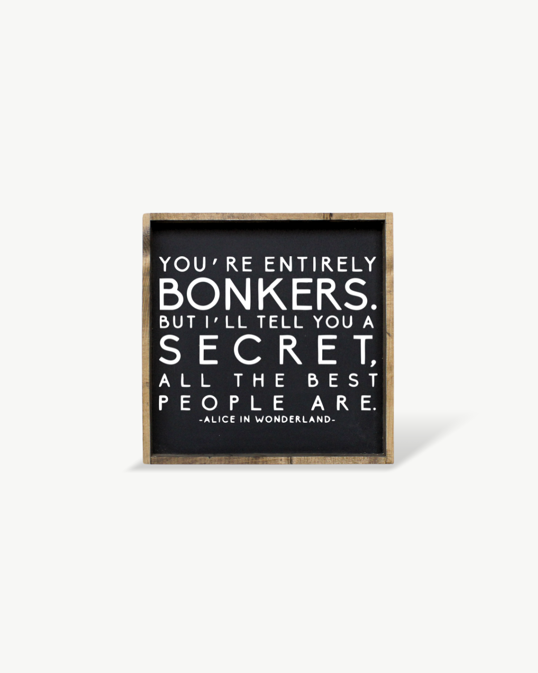 Alice in Wonderland Quote Framed Print – Whimsical Wall Art