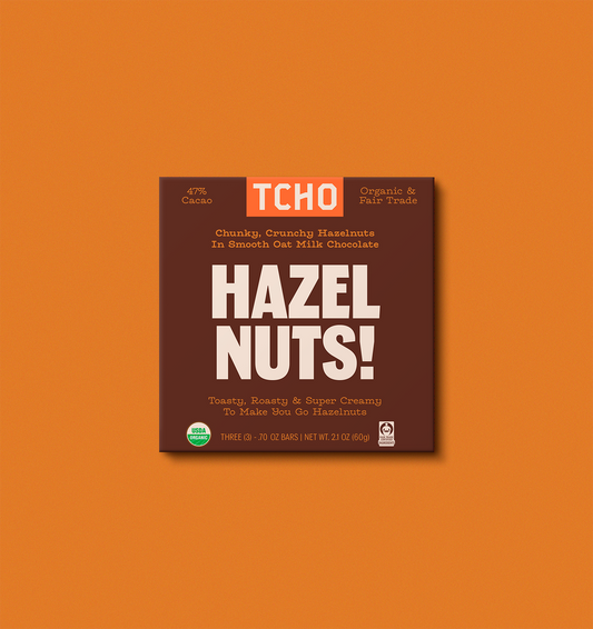 Hazel Nuts! Crunchy Oat Milk Hazelnut Chocolate Bar