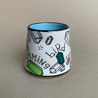Lucky Hummingbird Cup Small Ceramic Mug