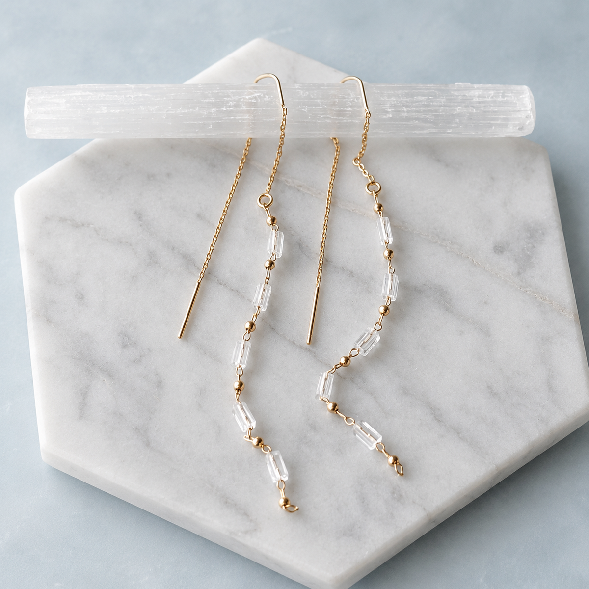 Beaded Threader Earrings