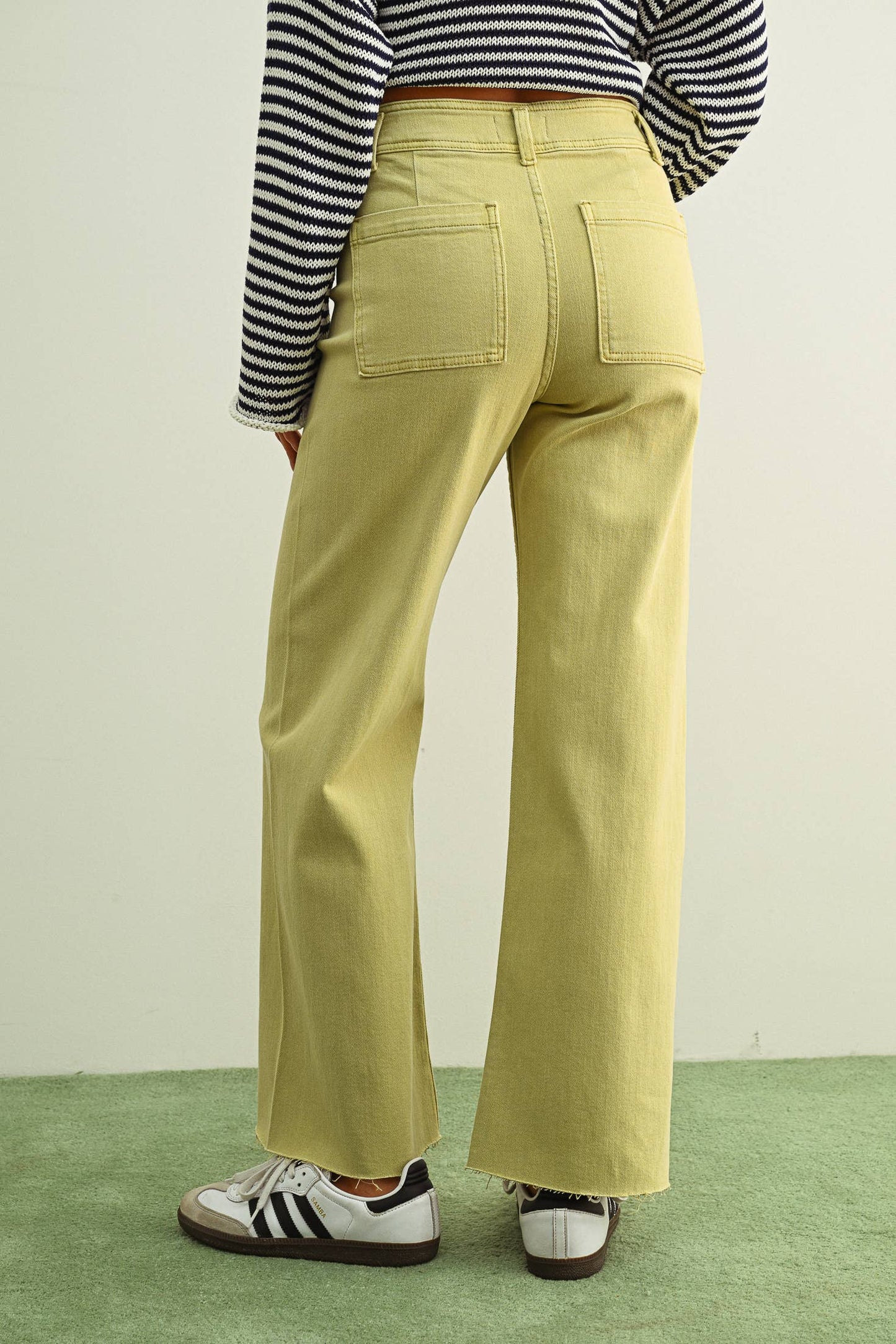 Stone Wide Leg Denim Pants