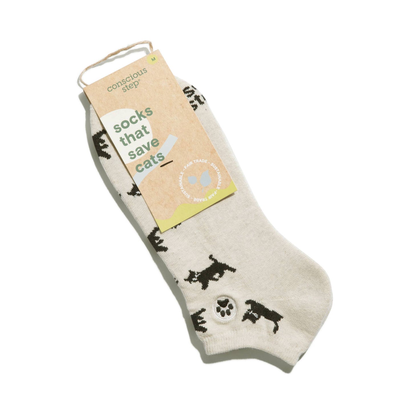 Ankle Socks that Save Cats (Beige Cats)