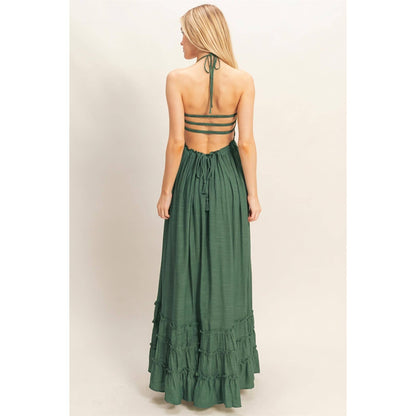 Smocked Halter Maxi Dress