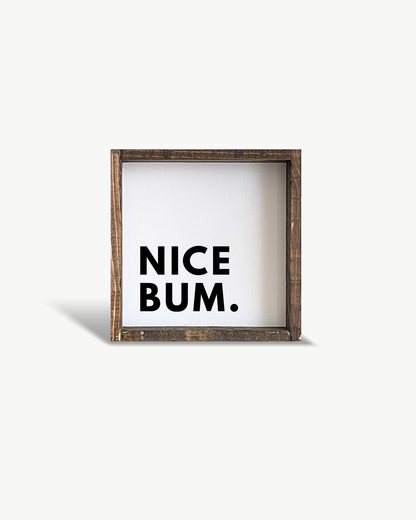Nice Bum Framed Bathroom Print – Funny Bathroom Wall Art