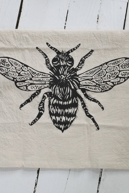 Honeybee Tea Towel (Black)