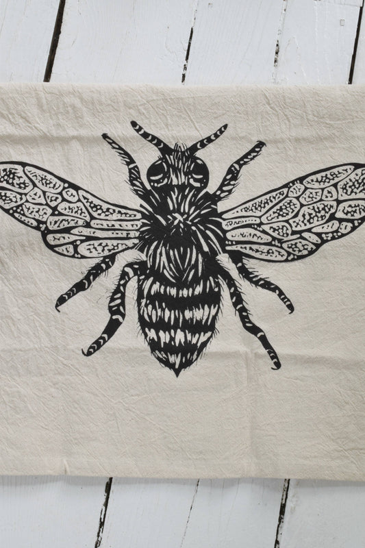 Honeybee Tea Towel (Black)