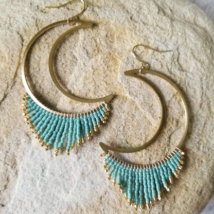 stella moon turquoise fringe earring