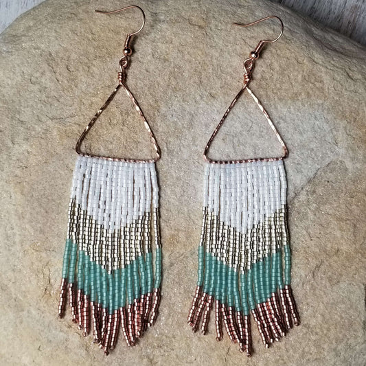 Silver Creek Beaded Fringe Earrings