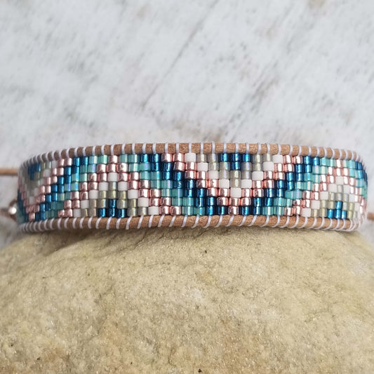 Turquoise Ocean Pyramid Bracelet