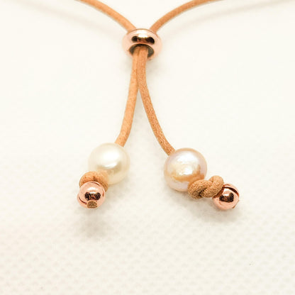 genuine pearl beaded bracelet enclosure
