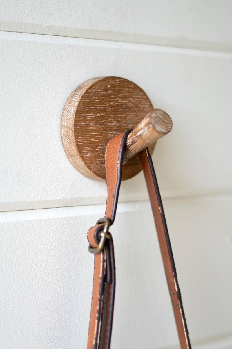 Reclaimed Wood Coat Hooks / Round Modern Heritage Collective