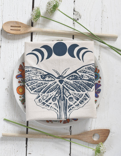 Organic Cotton Luna Moth Tea Towel