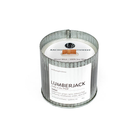 Lumberjack Wood Wick Rustic Farmhouse Soy Candle