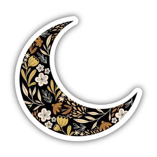 Floral Moon Sticker